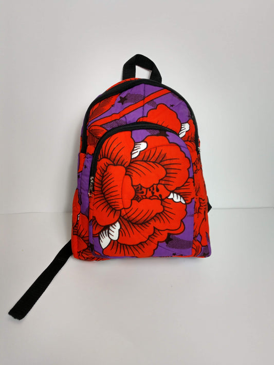 Hand sewn Wax Print West African fabric childrens Back packs