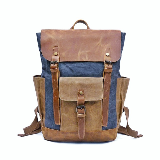 Genuine leather and waxed canvas adventure pack DownWest.us Genuine leather and waxed canvas adventure pack DownWest.us