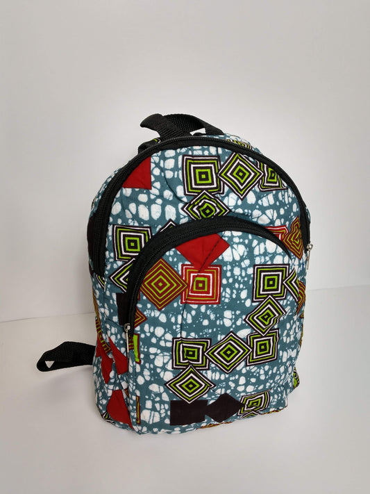 Hand sewn Wax Print West African fabric childrens Back packs