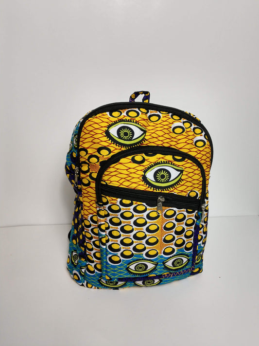 Hand sewn Wax Print West African fabric childrens Back packs