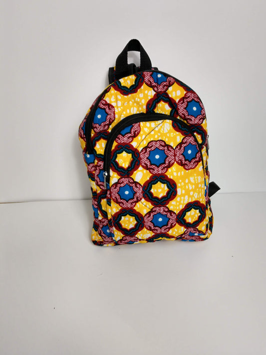Hand sewn Wax Print West African fabric childrens Back packs