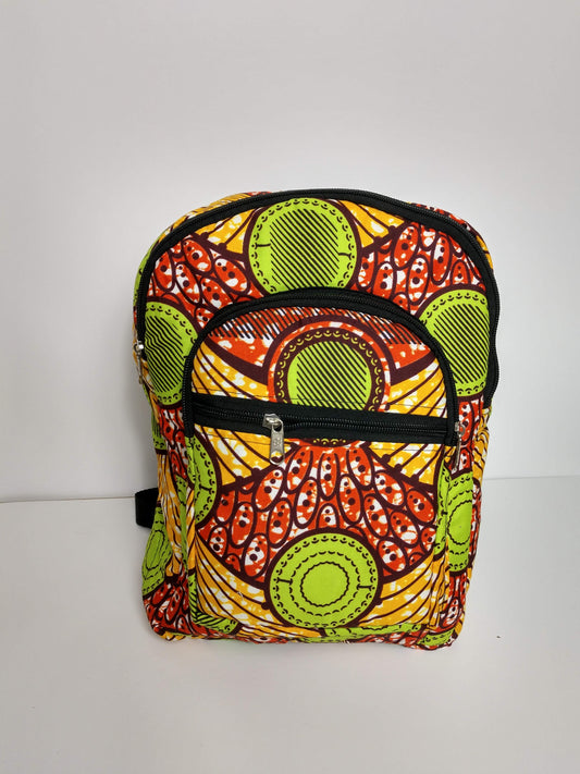 Hand sewn Wax Print West African fabric childrens Back packs