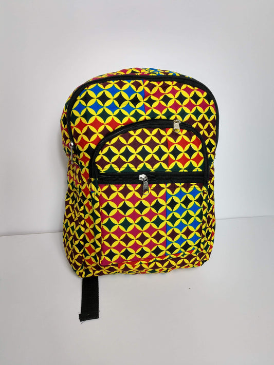 Hand sewn Wax Print West African fabric childrens Back packs