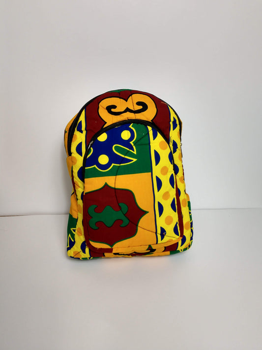 Hand sewn Wax Print West African fabric childrens Back packs