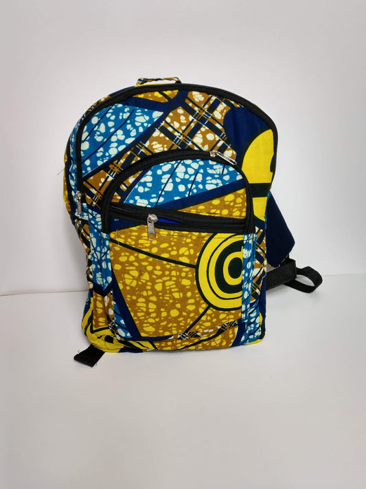 Hand sewn Wax Print West African fabric childrens Back packs