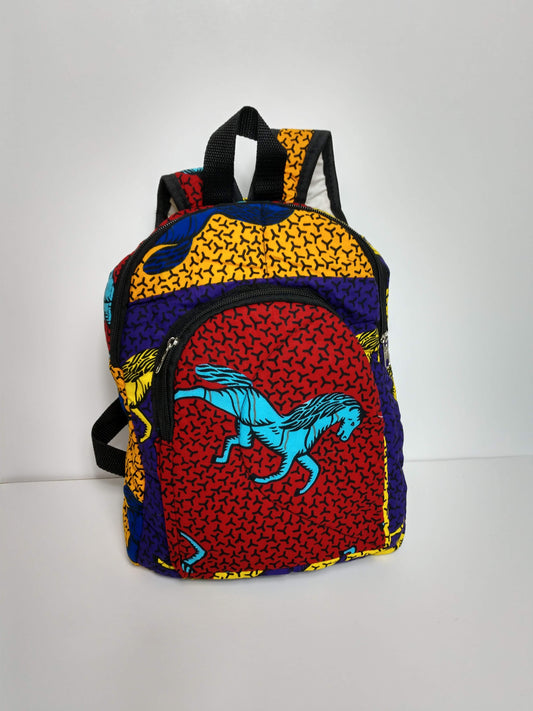 Hand sewn Wax Print West African fabric childrens Back packs