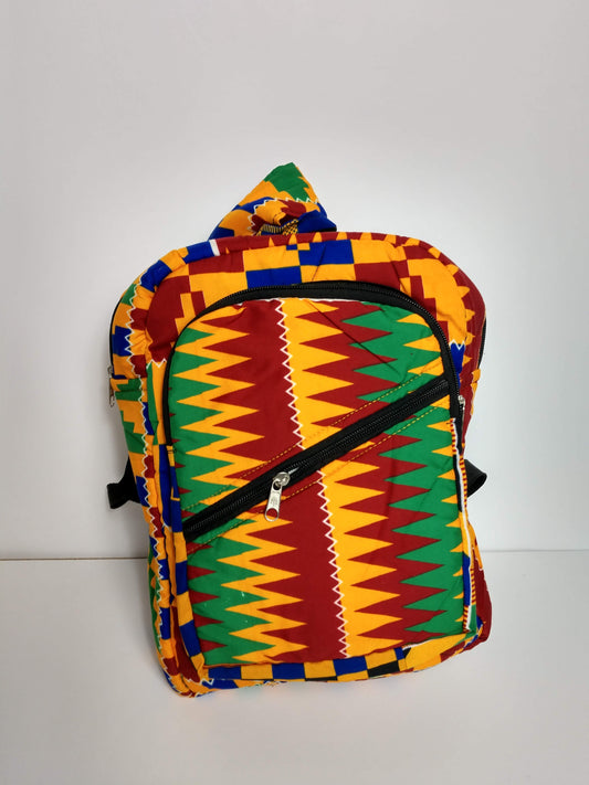 Hand sewn Wax Print West African fabric childrens Back packs