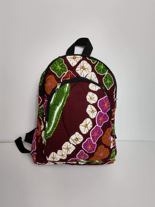 Hand sewn Wax Print West African fabric childrens Back packs