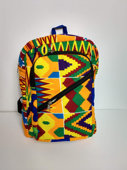 Hand sewn Wax Print West African fabric childrens Back packs