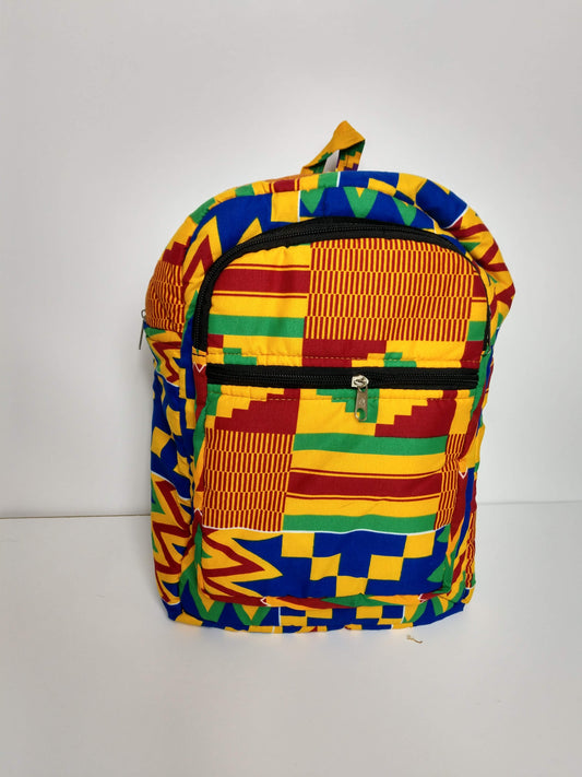 Hand sewn Wax Print West African fabric childrens Back packs